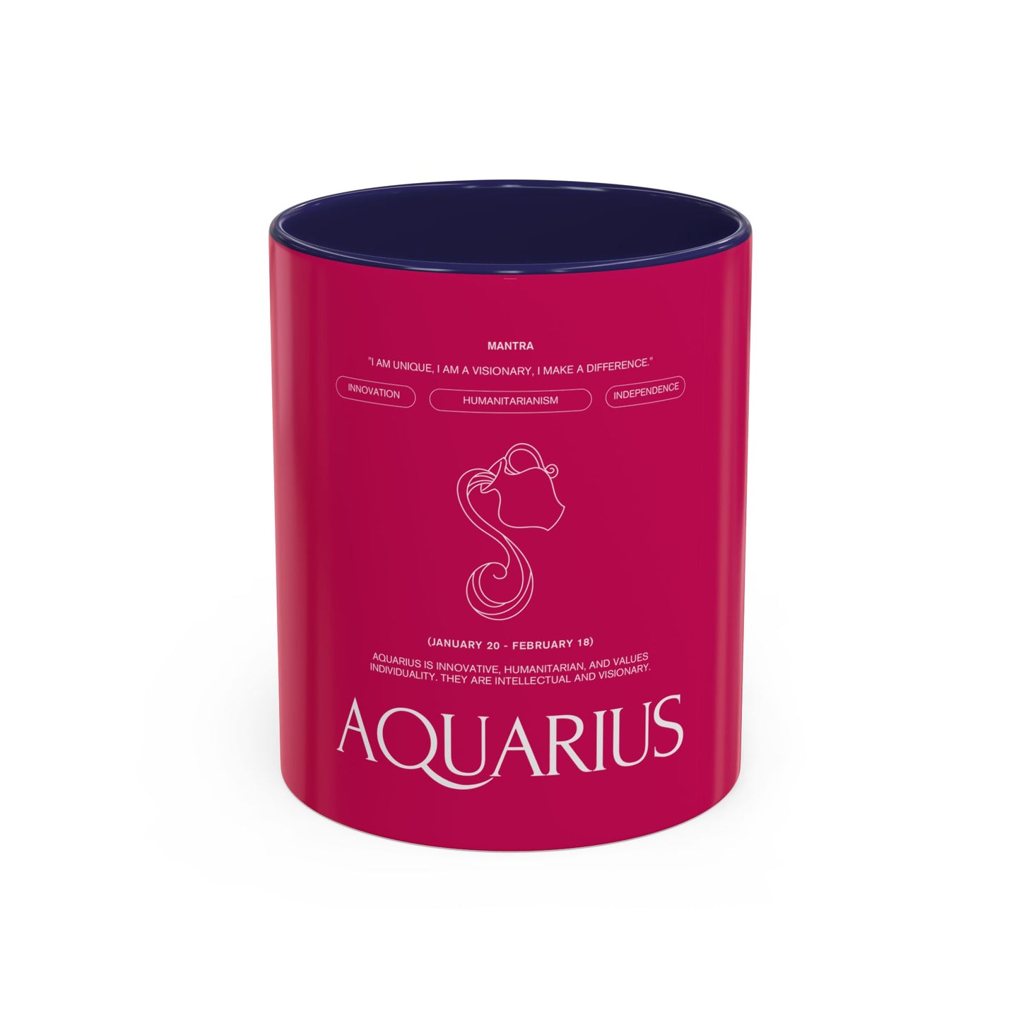Aquarius Zodiac Coffee Mug — Astrological Birthdate Gift (11/15 oz)