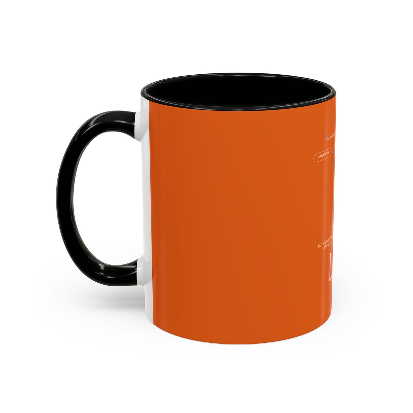Leo Zodiac Coffee Mug — Orange Accent Astrology Gift