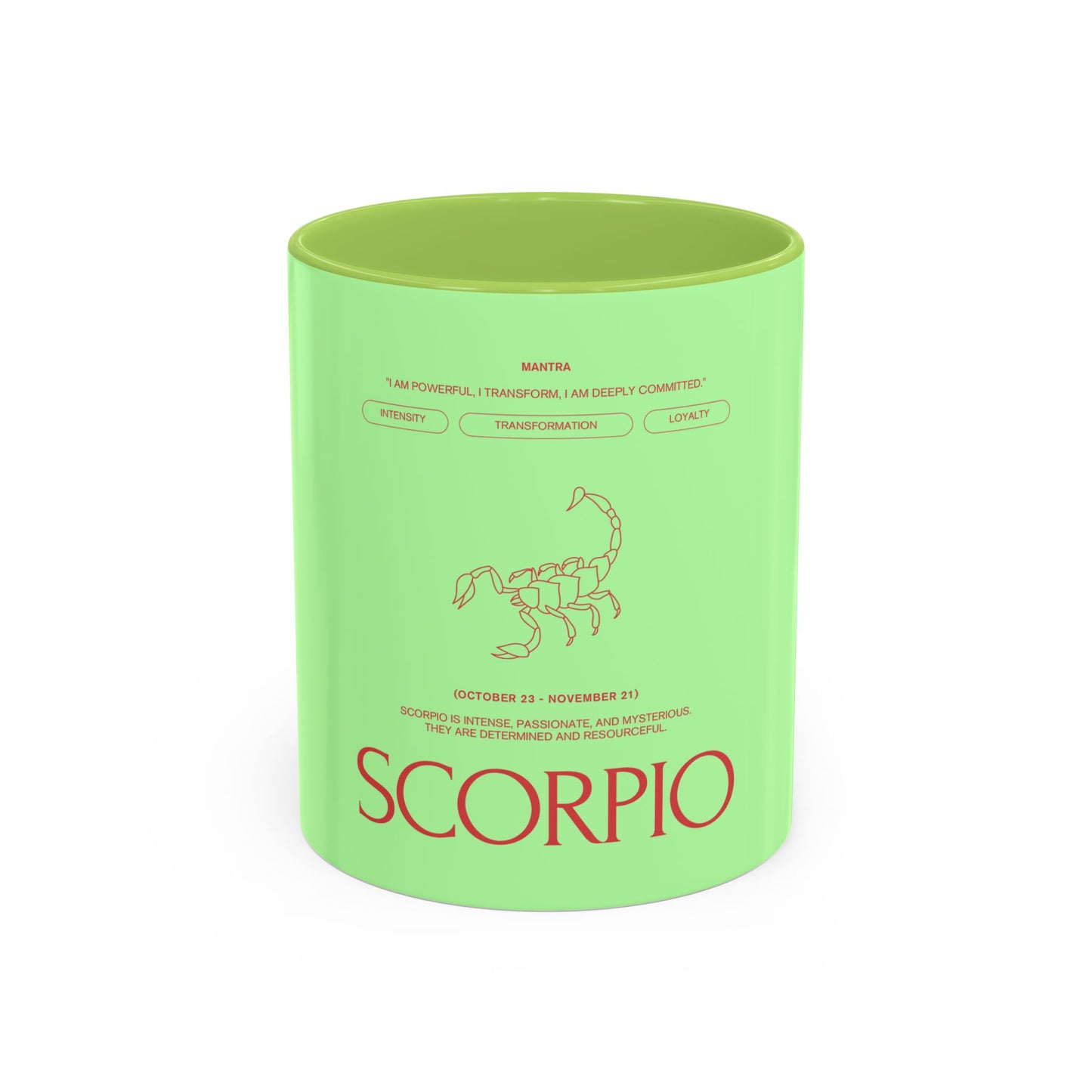 Scorpio Zodiac Coffee Mug — Astrological Horoscope Accent Mug (11/15oz)