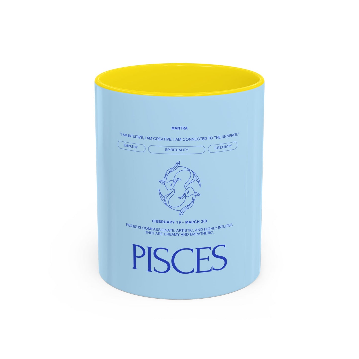 Pisces Zodiac Coffee Mug — Astrological Birthday Gift (Accent 11/15oz)