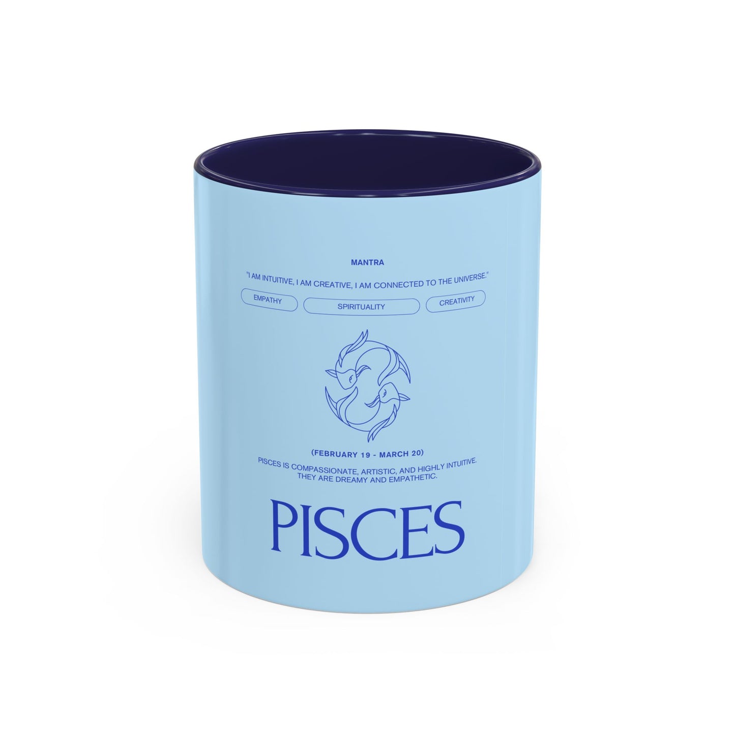 Pisces Zodiac Coffee Mug — Astrological Birthday Gift (Accent 11/15oz)