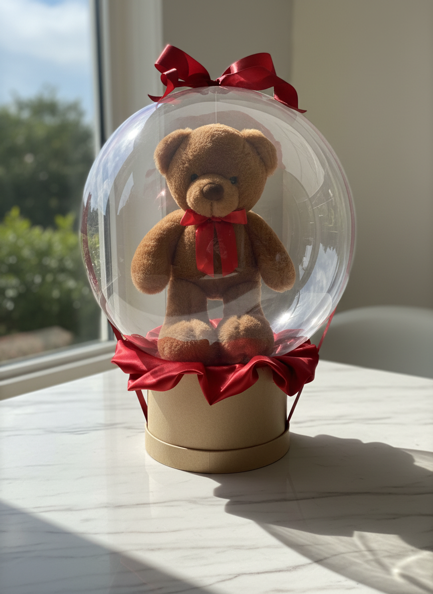 Bubble Balloon Teddy Keepsake