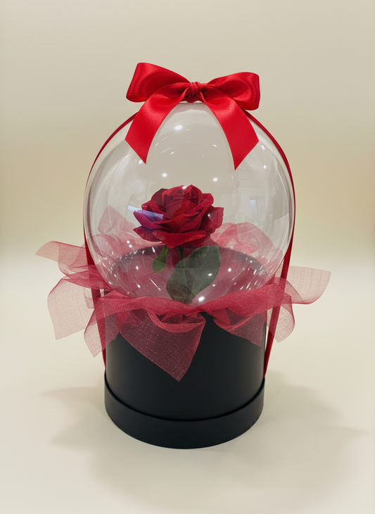 Single Rose Bubble Balloon keepsake